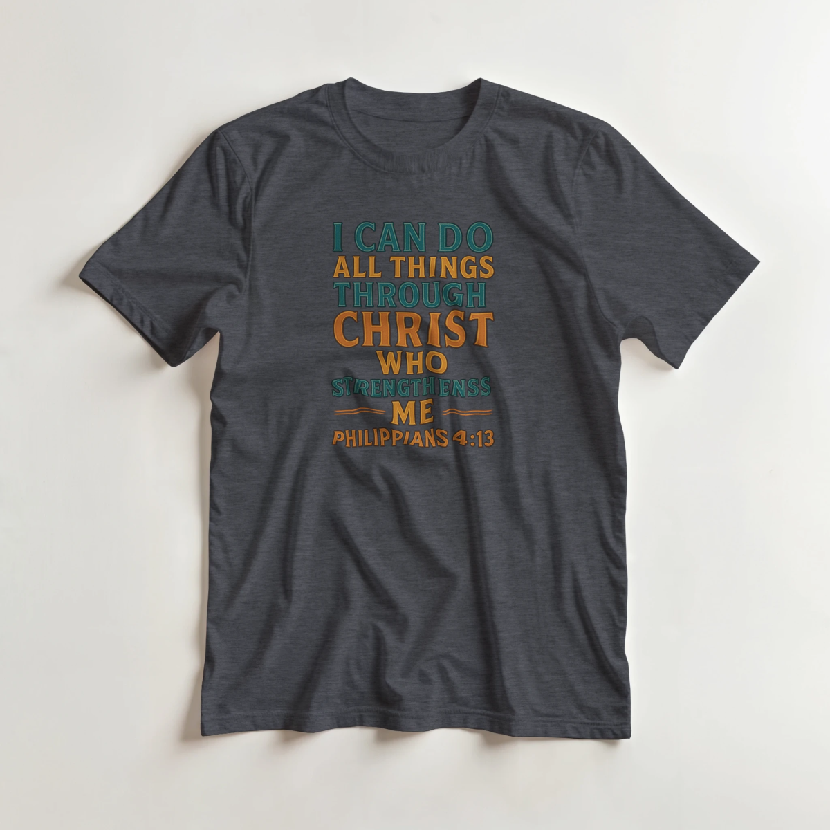 Inspirational Cotton T-Shirt – I Can Do All Things Through Christ Design - Authentic Patriot