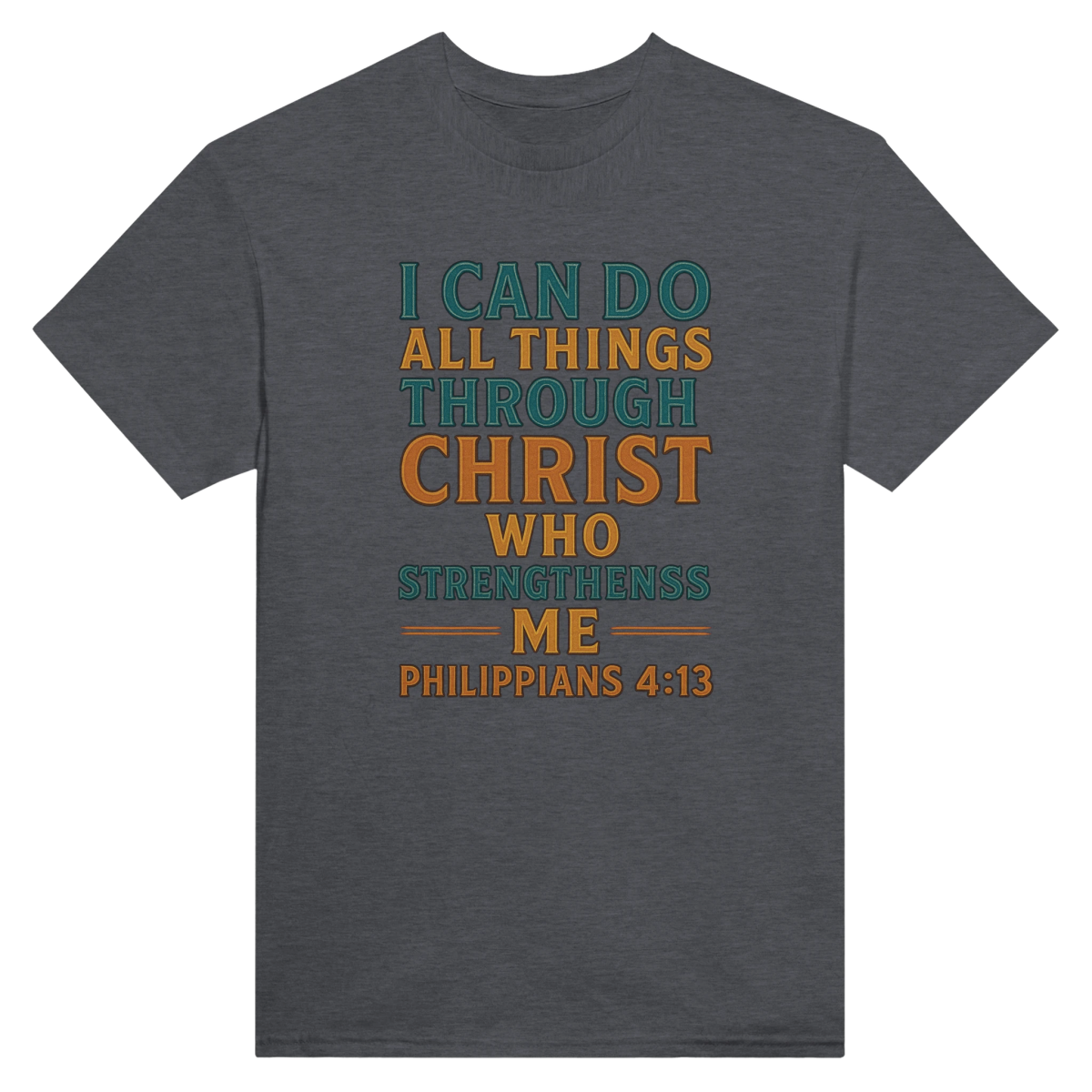 Inspirational Cotton T-Shirt – I Can Do All Things Through Christ Design - Authentic Patriot