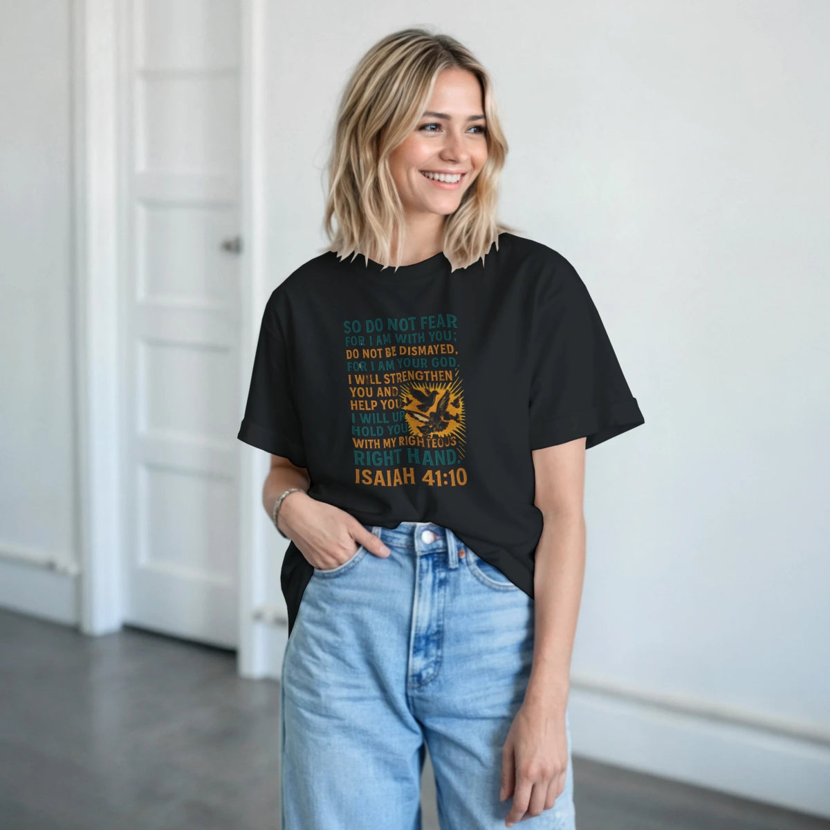 Inspirational T-Shirt - So Do Not Fear For I Am With You Design - Authentic Patriot