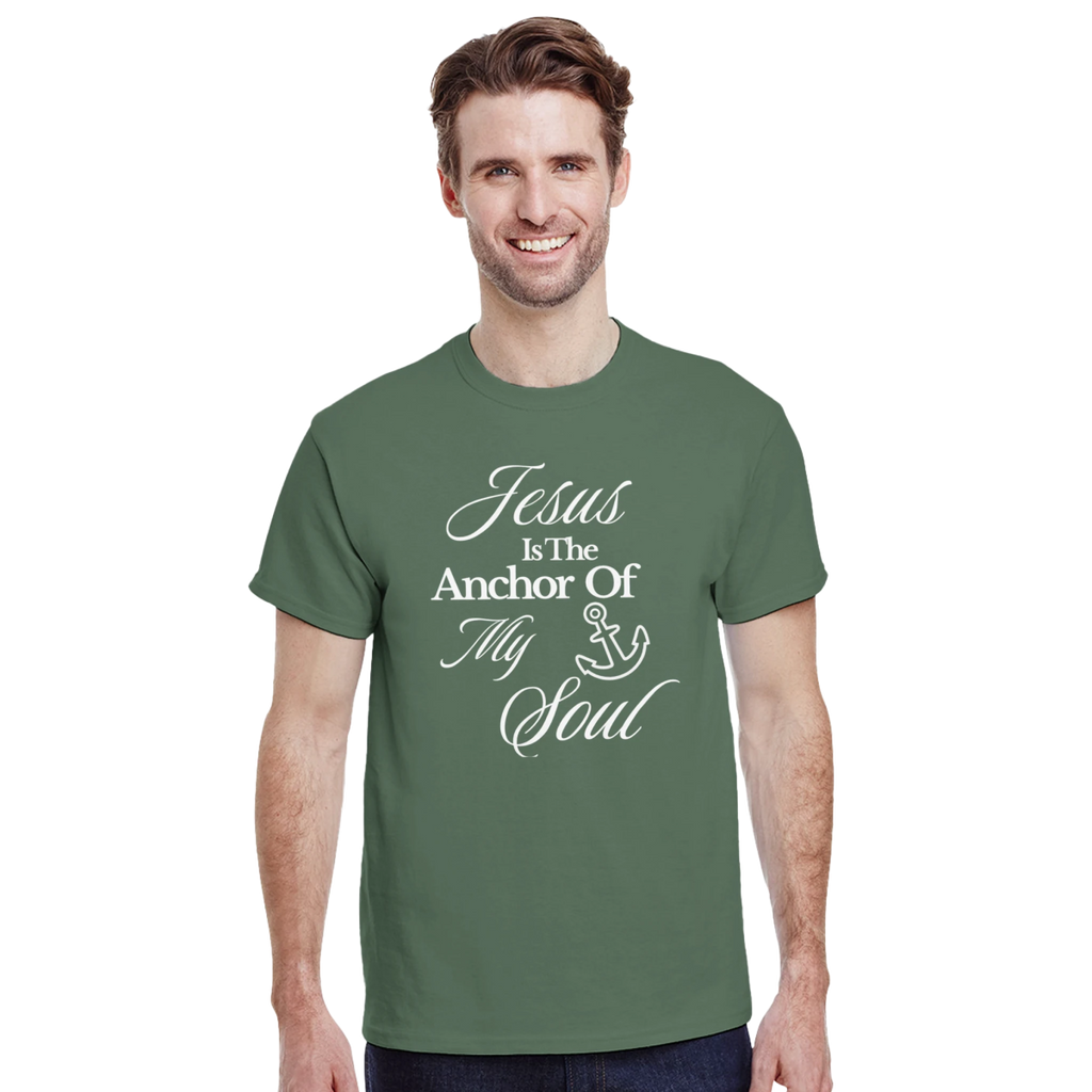 Jesus Is The Anchor Of My Soul Heavyweight Cotton T-Shirt – Classic Fit Casual Wear - Authentic Patriot