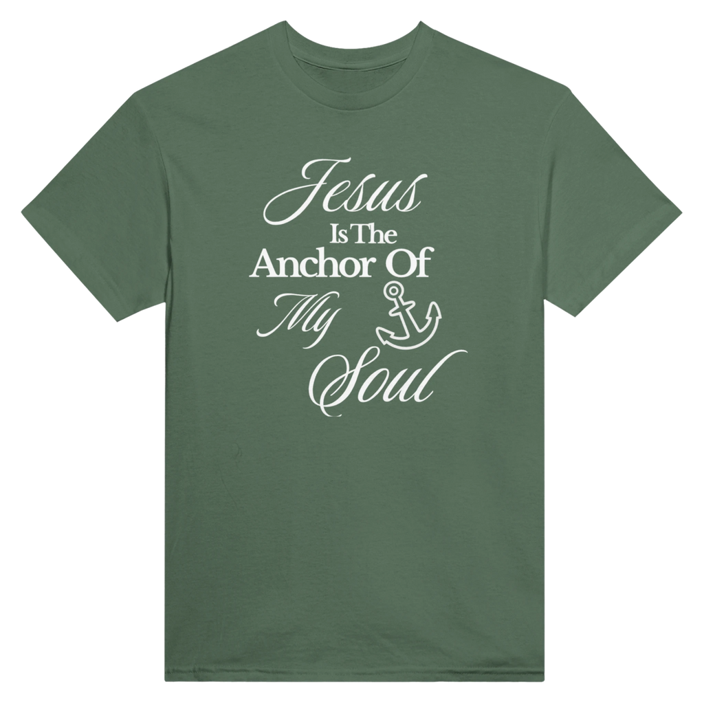 Jesus Is The Anchor Of My Soul Heavyweight Cotton T-Shirt – Classic Fit Casual Wear - Authentic Patriot