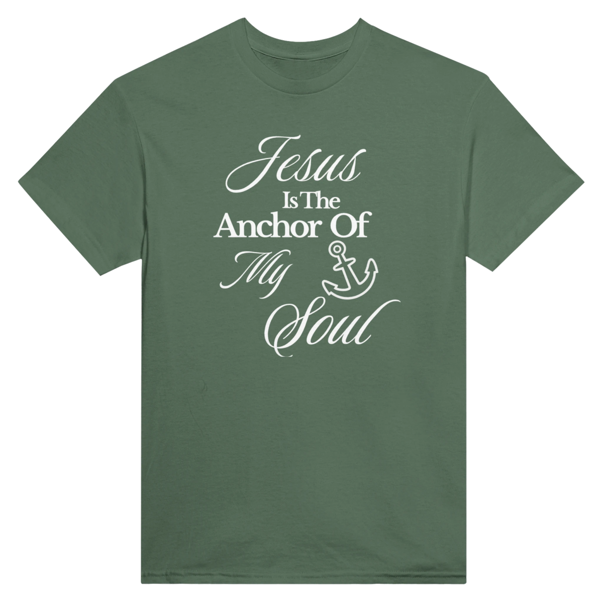 Jesus Is The Anchor Of My Soul Heavyweight Cotton T-Shirt – Classic Fit Casual Wear - Authentic Patriot