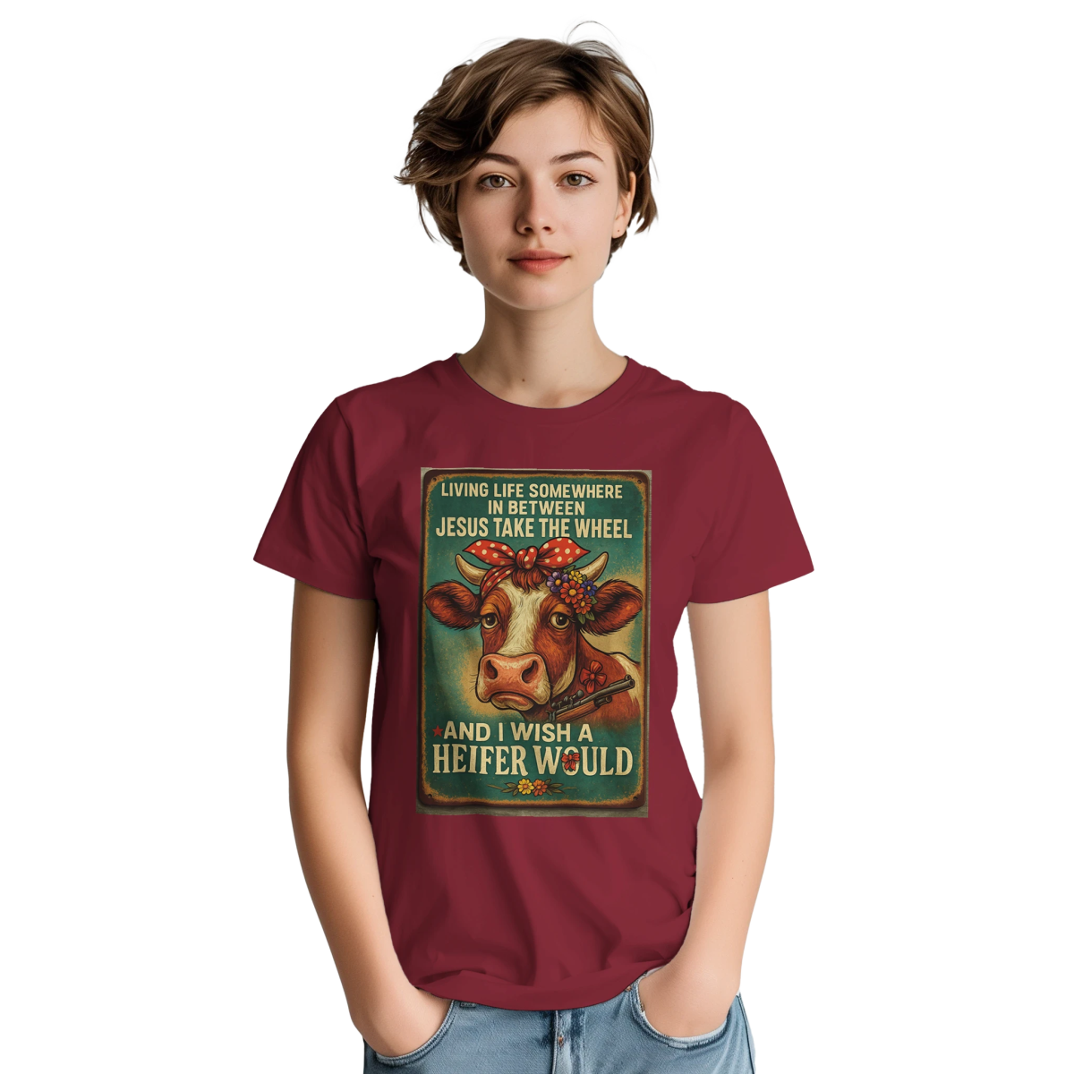 Living Life T-shirt – Jesus Take The Wheel Inspirational Tees - Authentic Patriot