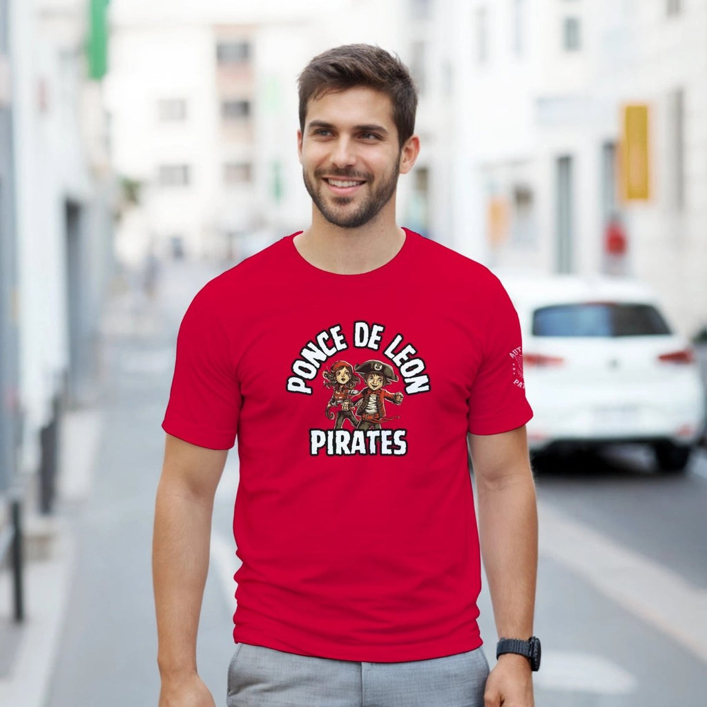 Personalized Ponce De Leon Pirates T-Shirt – Custom Heavyweight Cotton Tee - Authentic Patriot