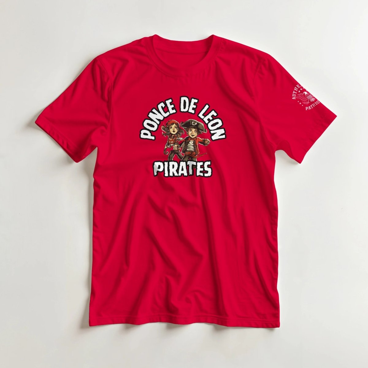 Personalized Ponce De Leon Pirates T-Shirt – Custom Heavyweight Cotton Tee - Authentic Patriot