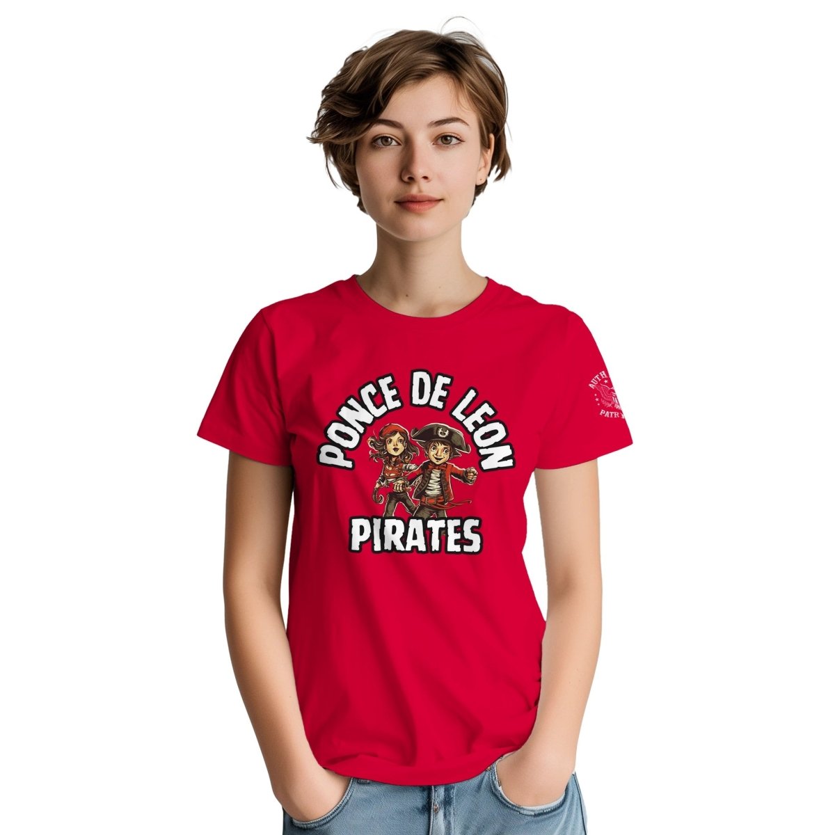 Personalized Ponce De Leon Pirates T-Shirt – Custom Heavyweight Cotton Tee - Authentic Patriot