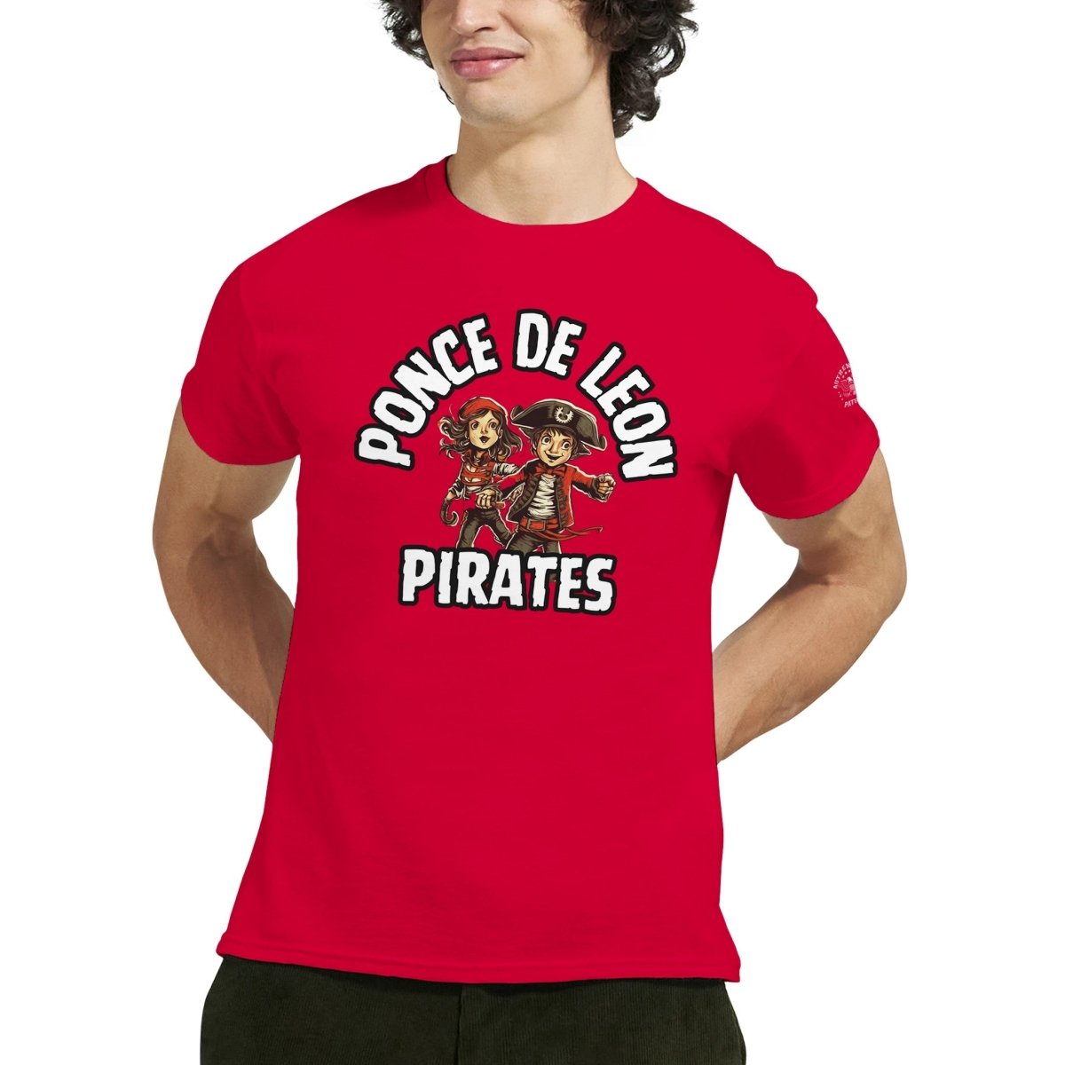 Personalized Ponce De Leon Pirates T-Shirt – Custom Heavyweight Cotton Tee - Authentic Patriot
