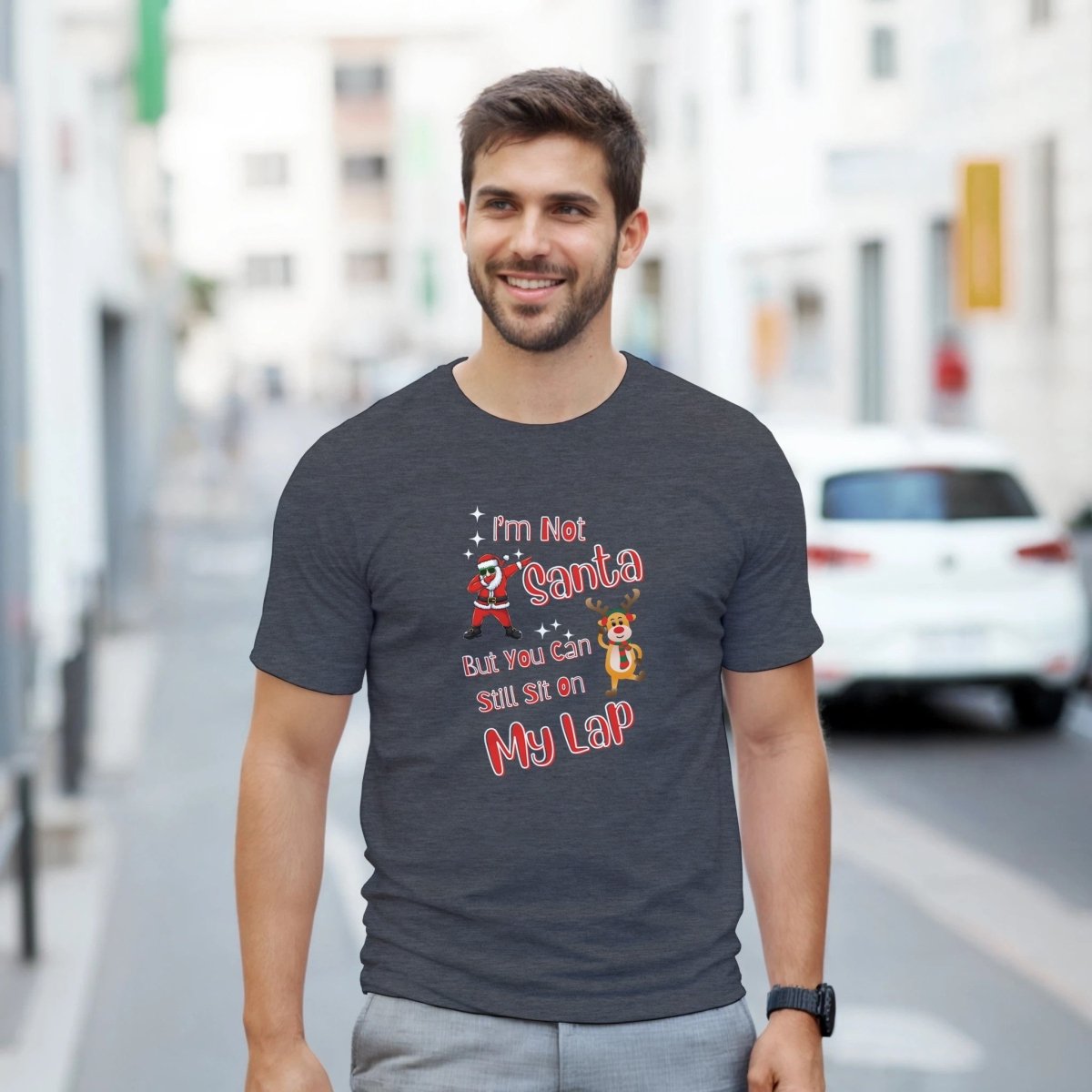 Playful Cotton T-Shirt – I'm Not Santa but You Can Still Sit on My Lap - Authentic Patriot