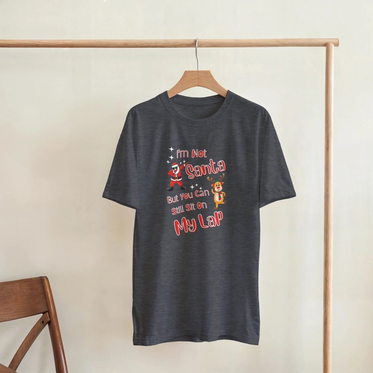 Playful Cotton T-Shirt – I'm Not Santa but You Can Still Sit on My Lap - Authentic Patriot