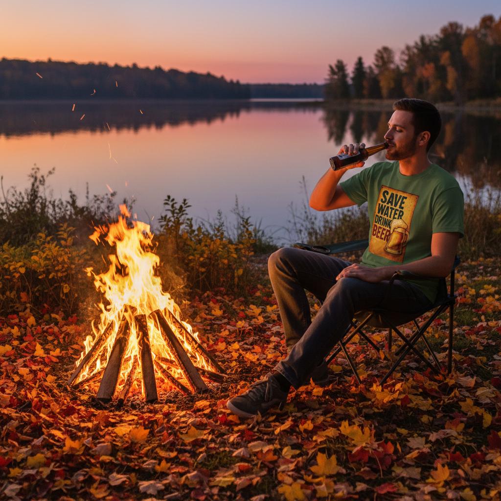 Save Water Drink Beer Cotton T-Shirt – Durable Casual Tee - Authentic Patriot