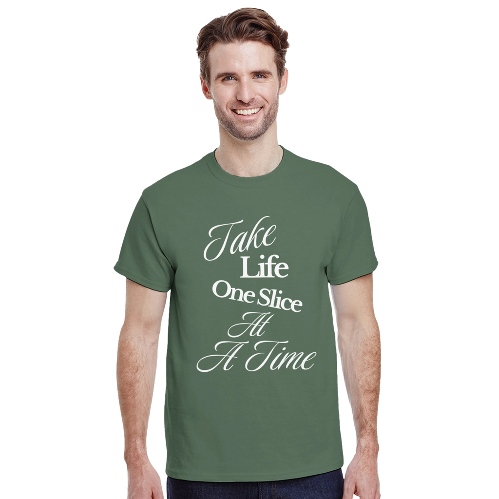 Take Life One Slice At A Time Heavyweight Cotton T-Shirt – Classic Fit - Authentic Patriot