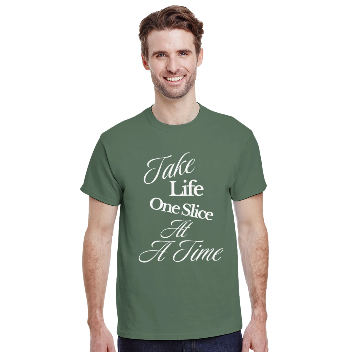 Take Life One Slice At A Time Heavyweight Cotton T-Shirt – Classic Fit - Authentic Patriot