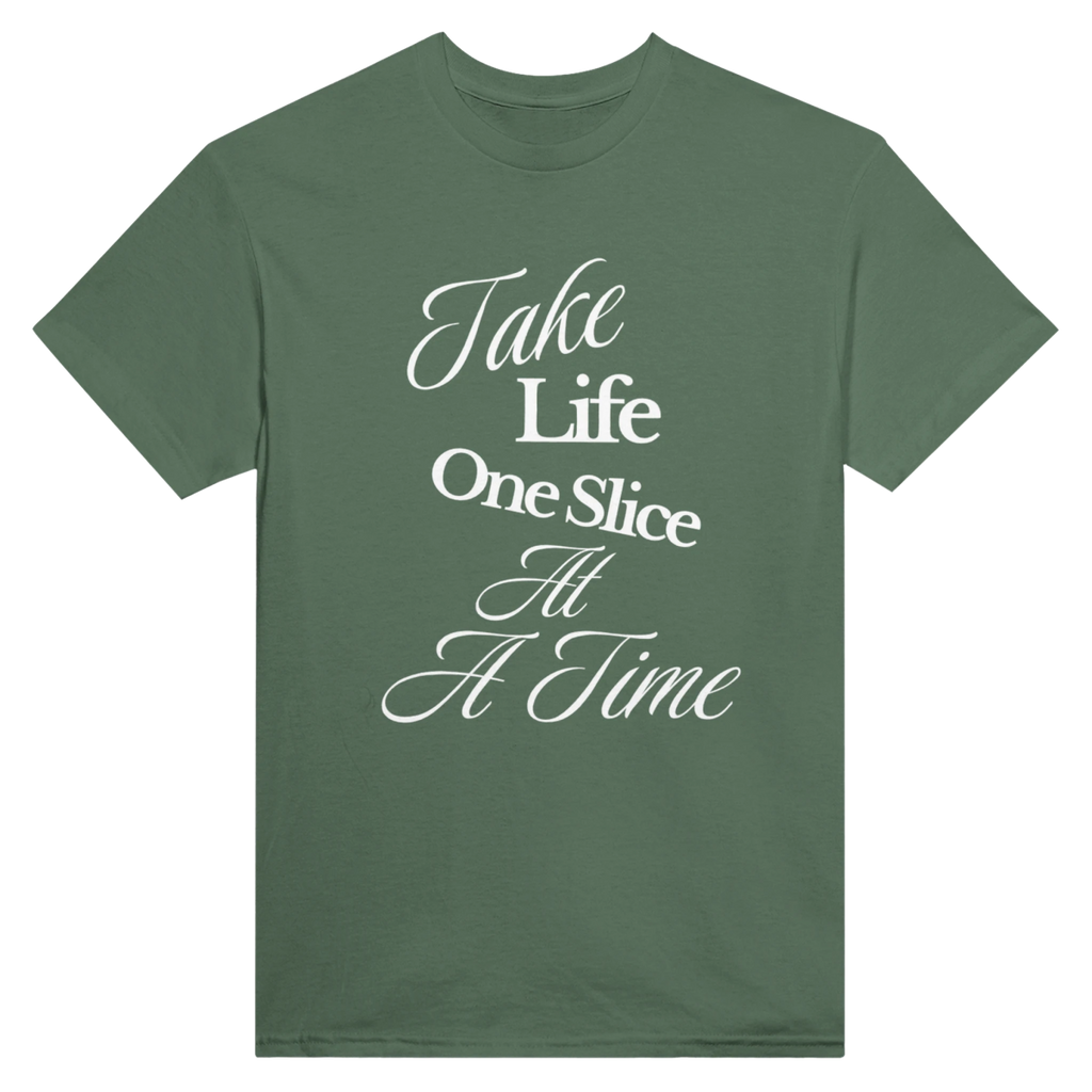 Take Life One Slice At A Time Heavyweight Cotton T-Shirt – Classic Fit - Authentic Patriot