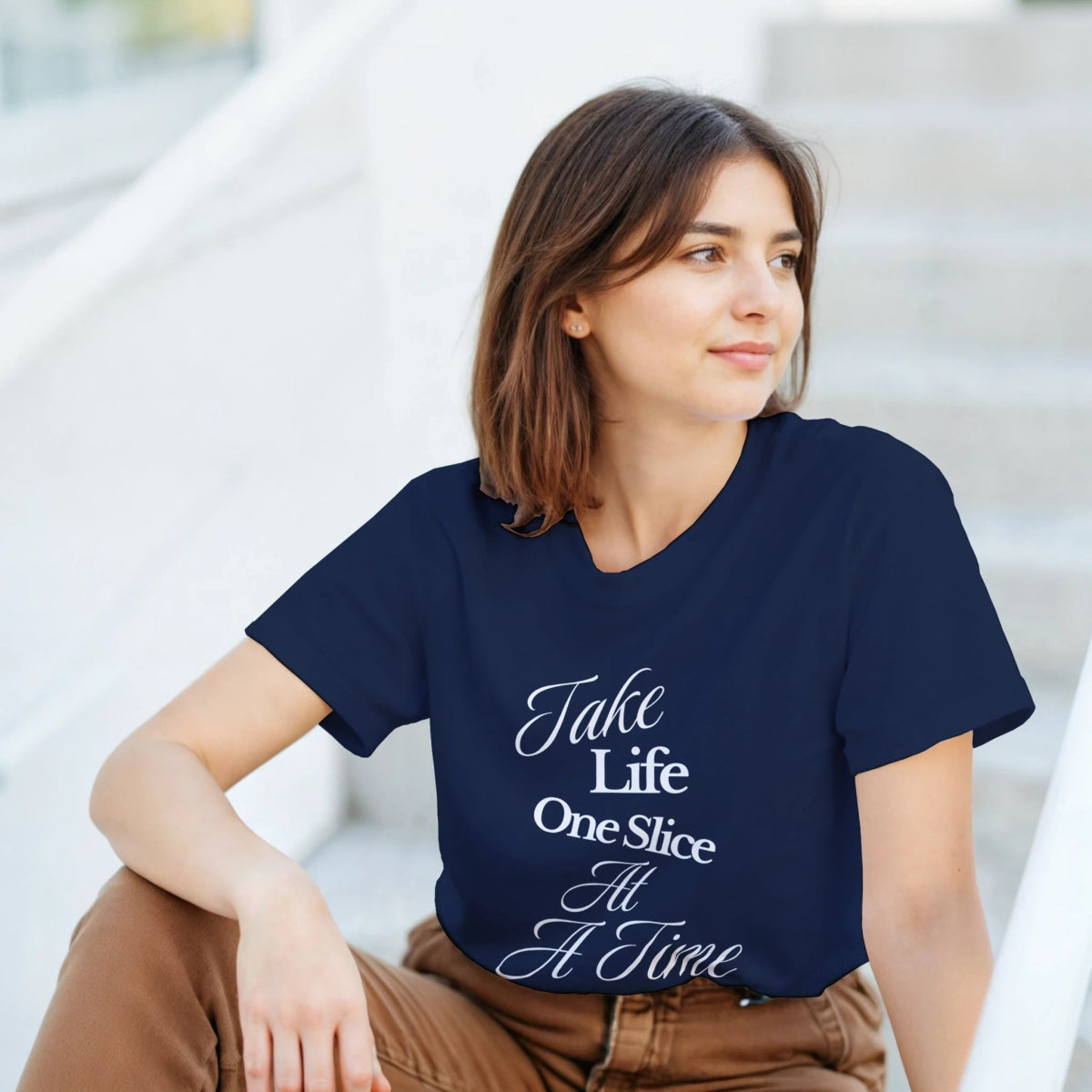 Take Life One Slice At A Time Heavyweight Cotton T-Shirt – Classic Fit - Authentic Patriot
