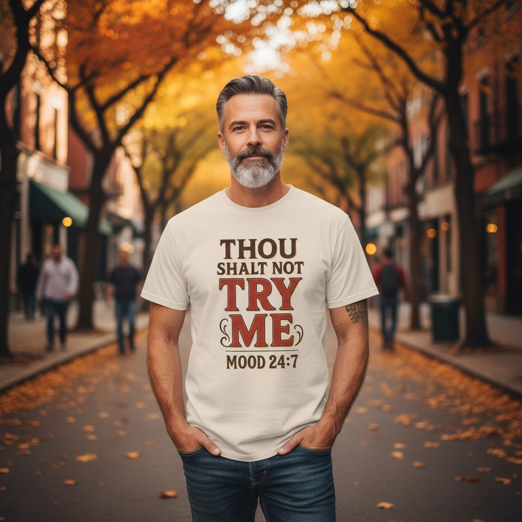 Thou Shalt Not Try Me T-Shirt – Mood 24/7 Classic Fit Cotton Tee - Authentic Patriot