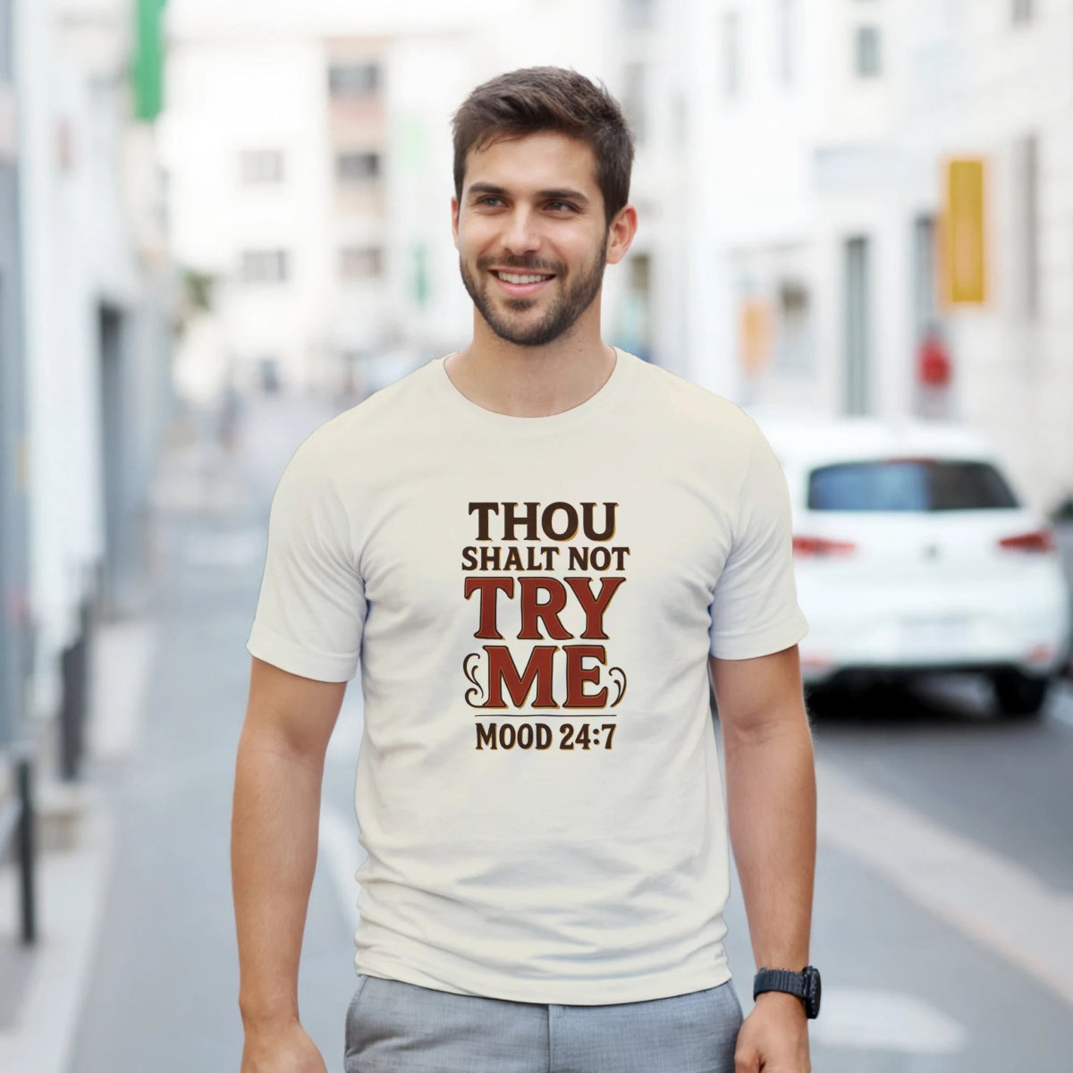 Thou Shalt Not Try Me T-Shirt – Mood 24/7 Classic Fit Cotton Tee - Authentic Patriot