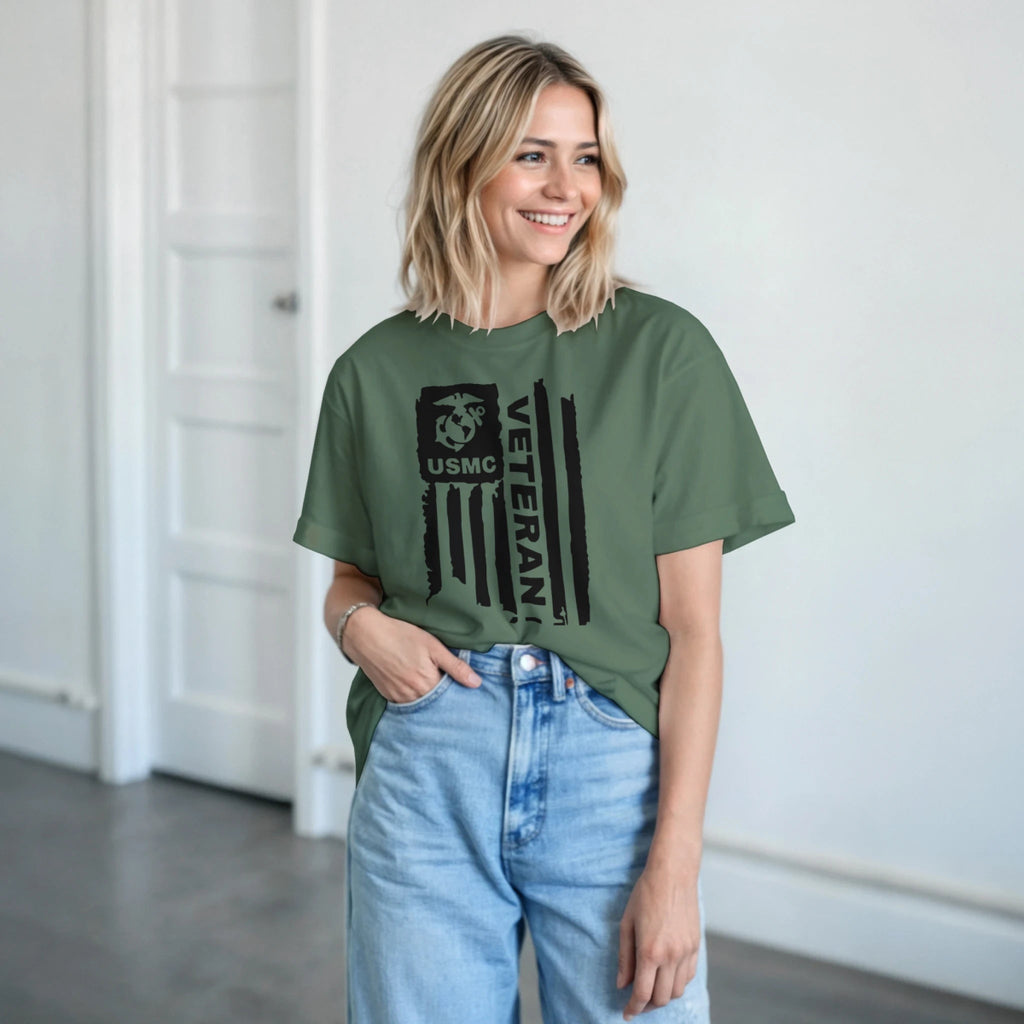 Veteran Heavyweight Cotton T-Shirt – Casual Fit & Durable Design - Authentic Patriot