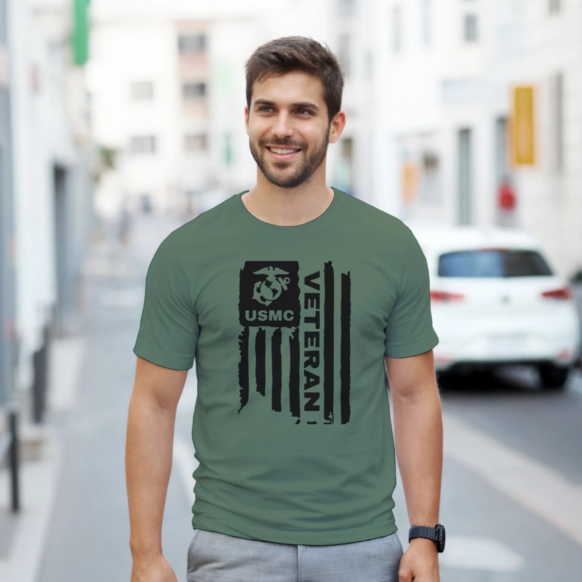 Veteran Heavyweight Cotton T-Shirt – Casual Fit & Durable Design - Authentic Patriot