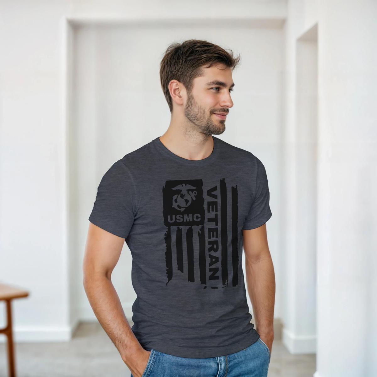 Veteran Heavyweight Cotton T-Shirt – Casual Fit & Durable Design - Authentic Patriot