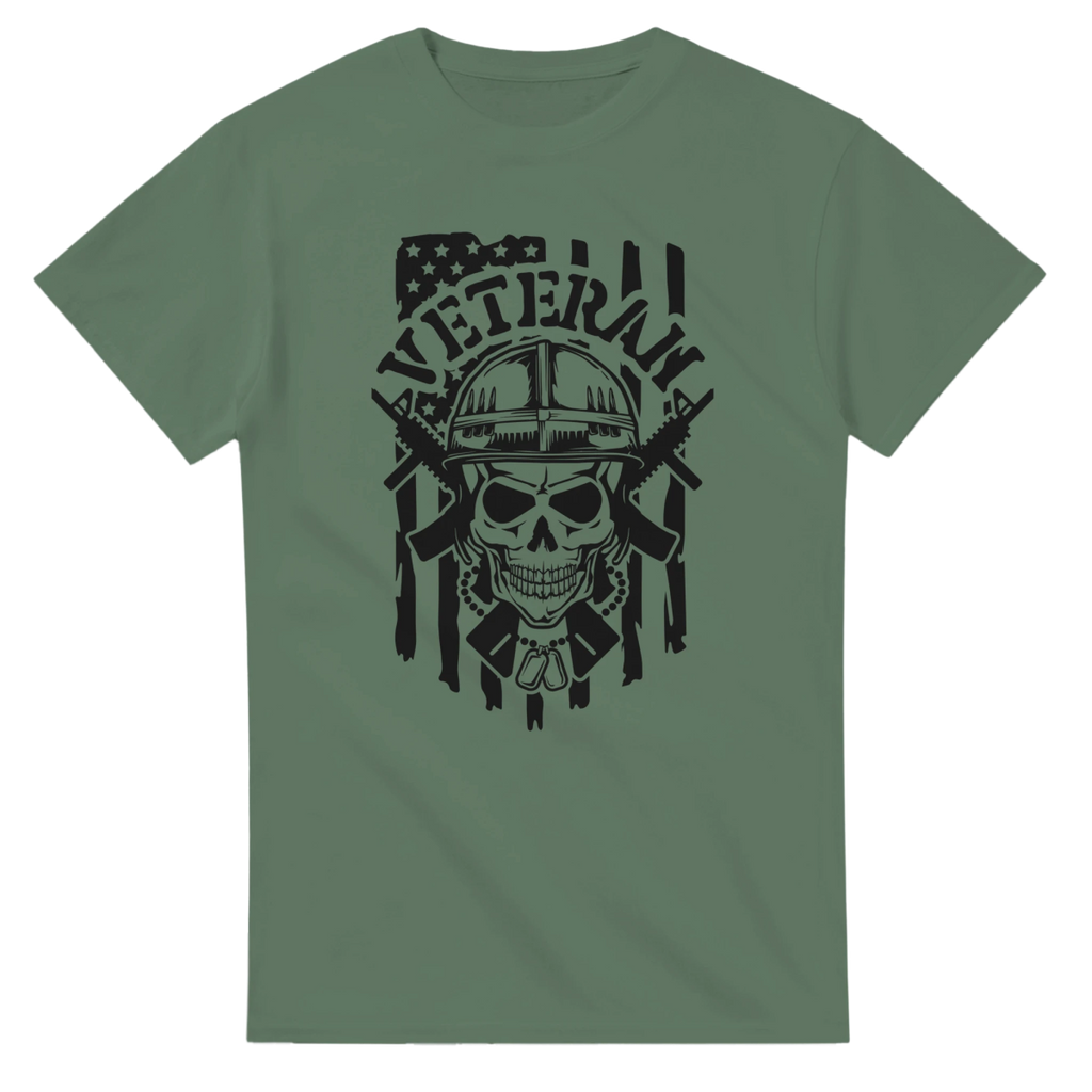 Veteran Tribute Heavyweight Cotton T-Shirt – Classic Fit Casual Wear - Authentic Patriot