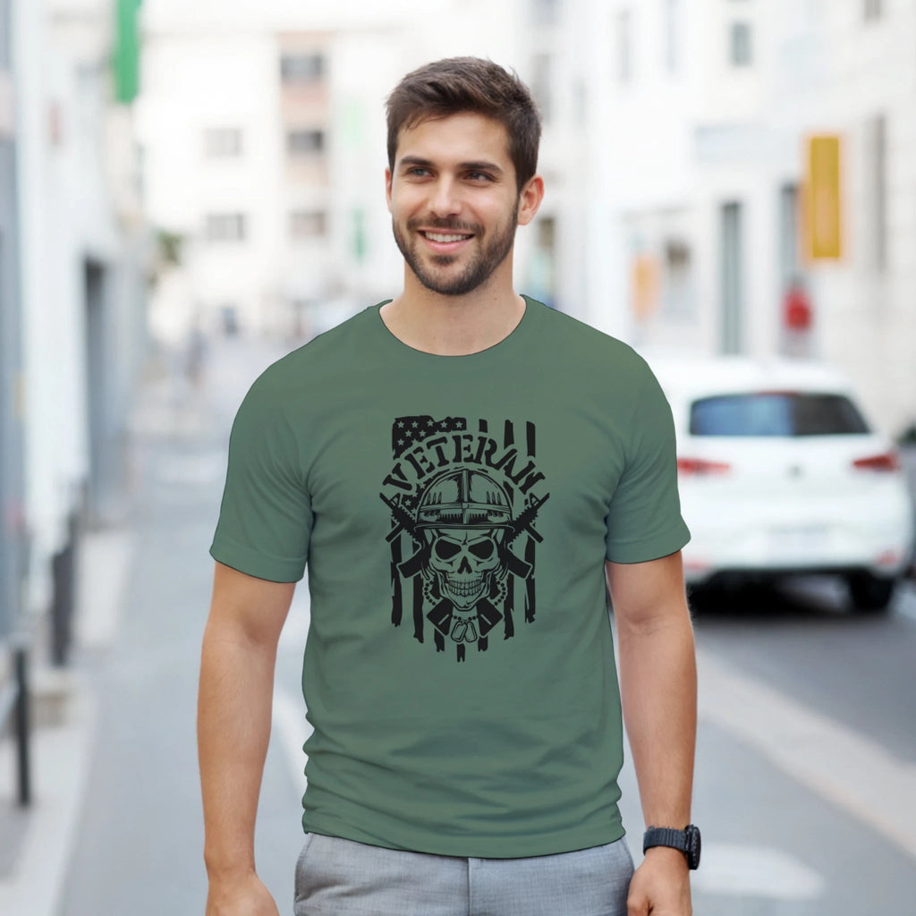 Veteran Tribute Heavyweight Cotton T-Shirt – Classic Fit Casual Wear - Authentic Patriot