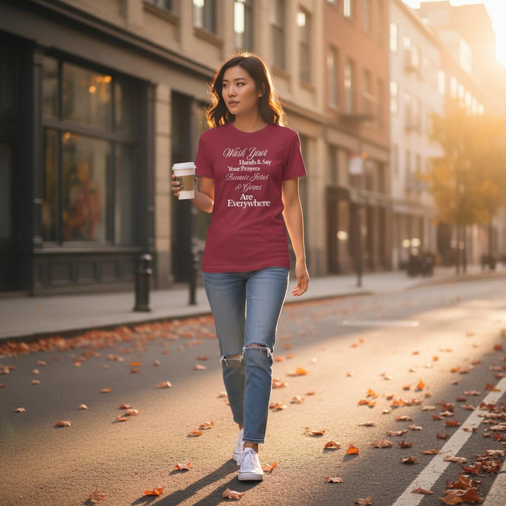 Wash Your Hands And Say Your Prayers T-Shirt – Jesus & Germs Design - Authentic Patriot